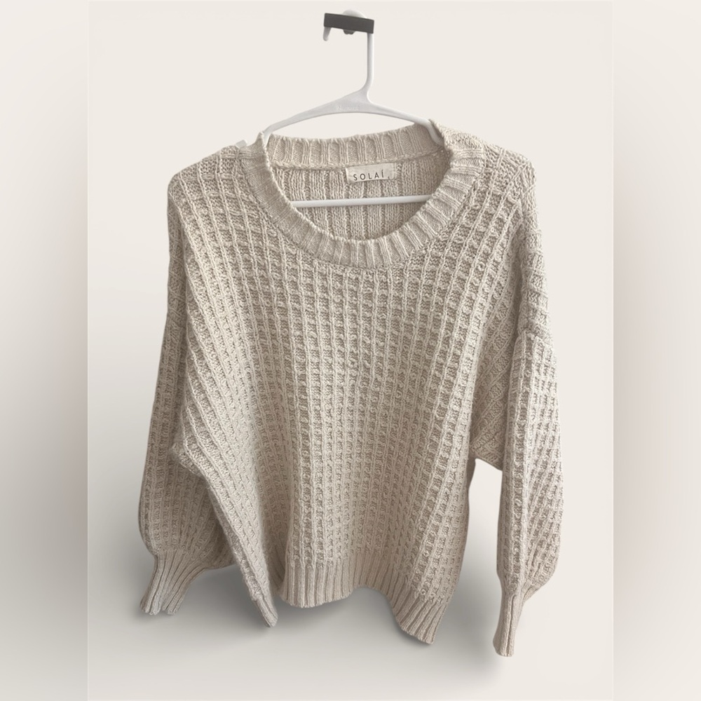 Solai The Label White Cream Sweater Size Small